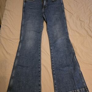 Wrangler High Rise Trouser Blue Jeans